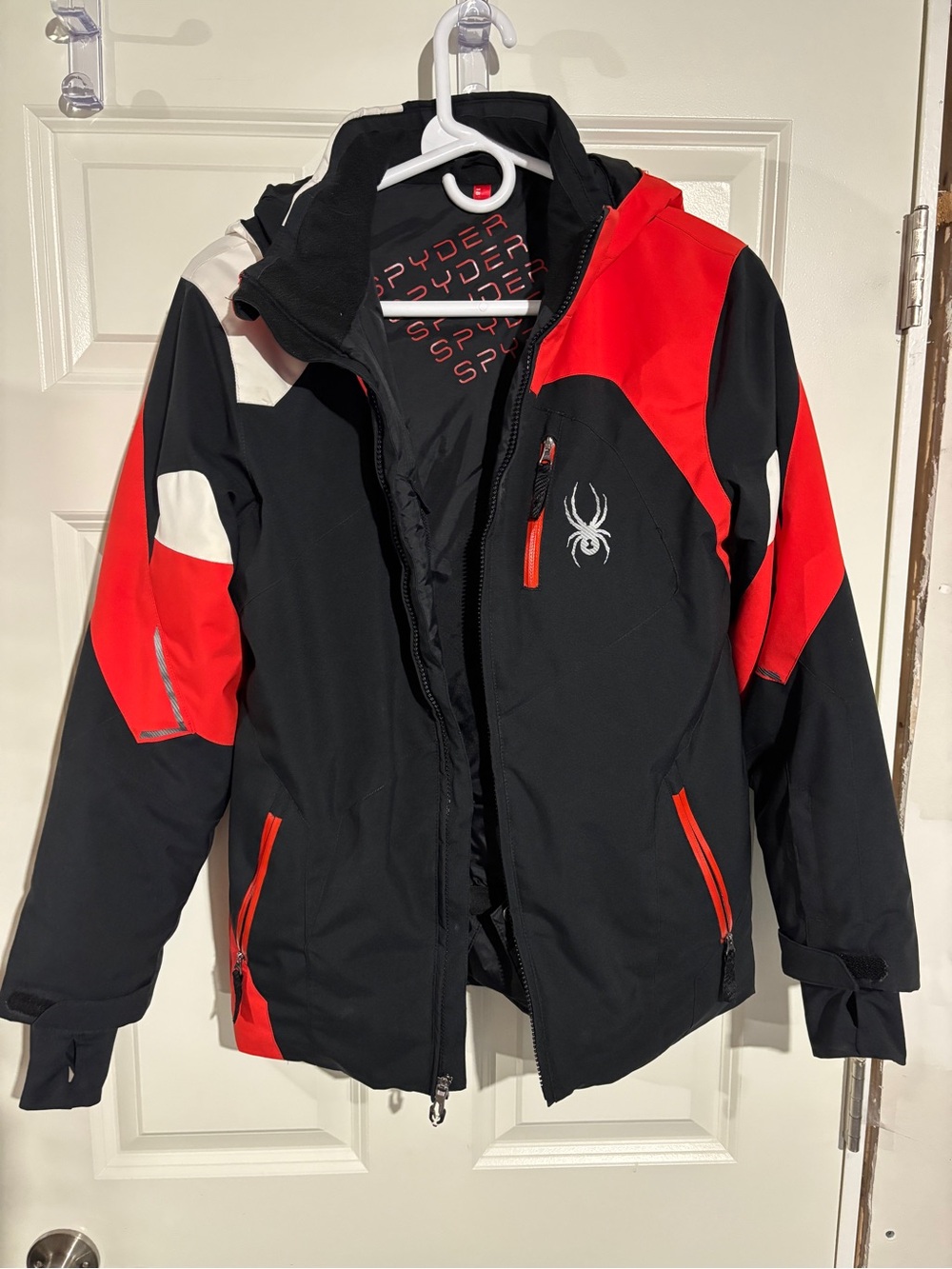 Spyder Kids' Black & Red Insulated Ski Jacket
